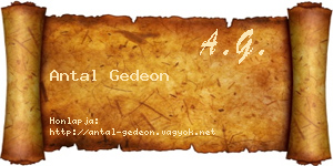 Antal Gedeon névjegykártya