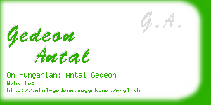gedeon antal business card